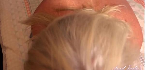  AuntJudys - 64yr-old British GILF Louise jerks you off & sucks your cock